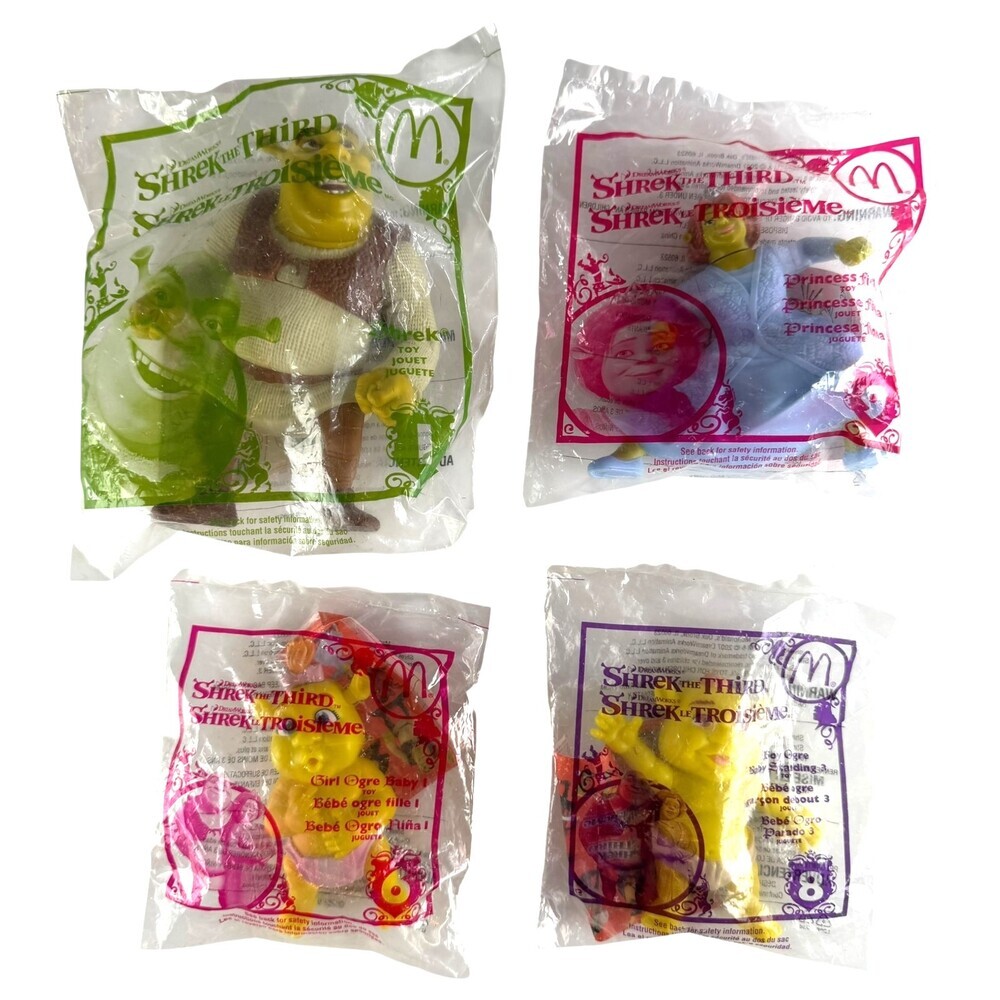 McDonalds Shrek The Third w/ Princess Fiona Girl & Boy Ogre Baby Kid's Meal Toy